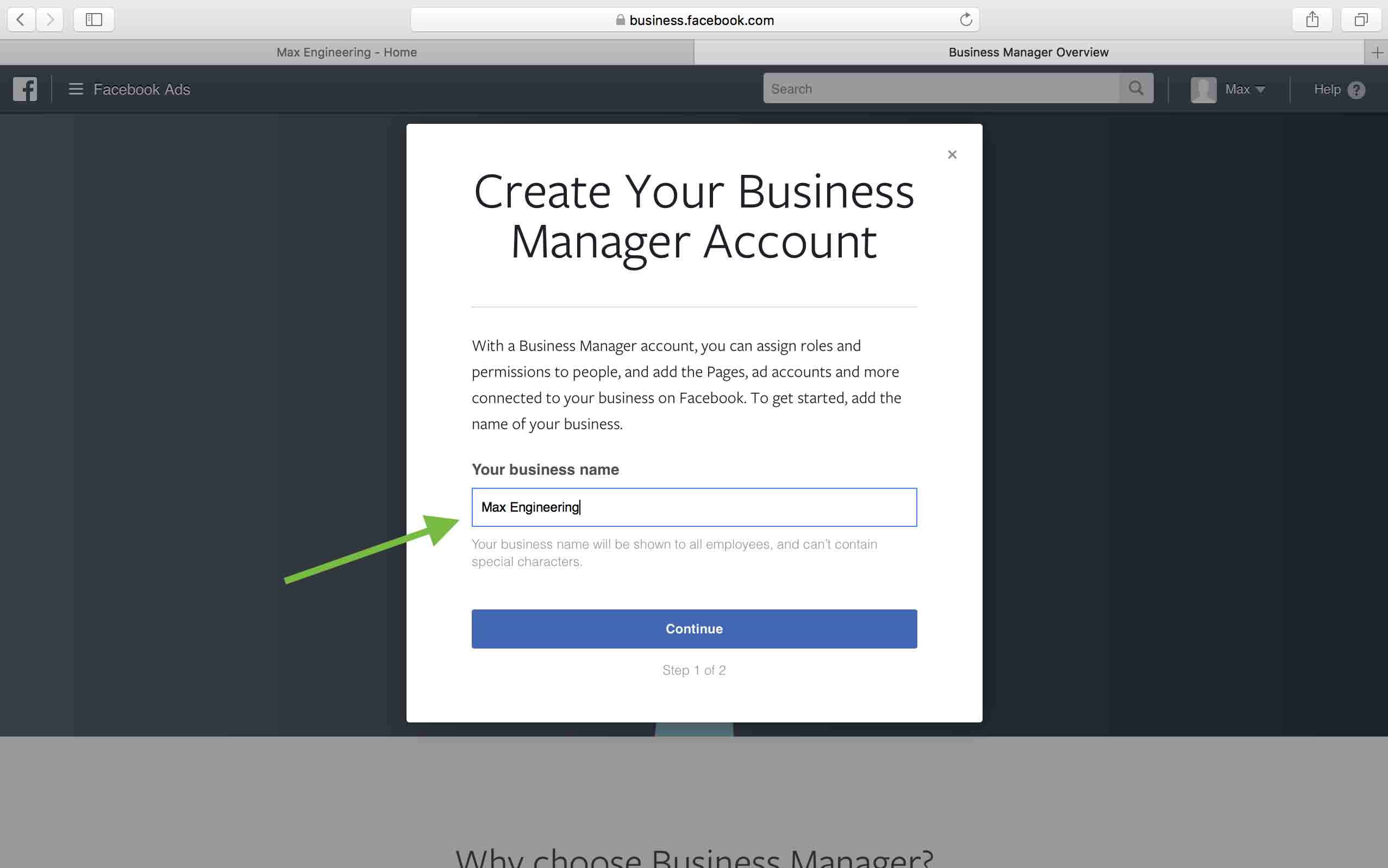 How to Create a Facebook Business Manager Account & Give Access to Your  Advertiser - OneIMS